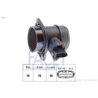 Débitmètre de masse d'air FACET OEM 16400PLZE01