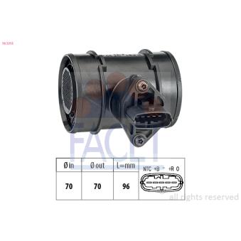 Débitmètre de masse d'air FACET OEM 55350047