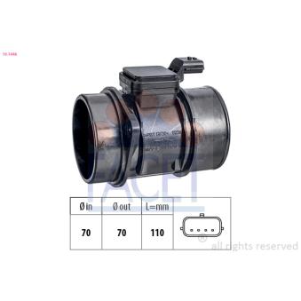 Débitmètre de masse d'air FACET 10.1448 pour ALFA ROMEO STELVIO 1.5 DCI - 110cv