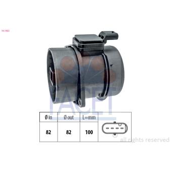 Débitmètre de masse d'air FACET 10.1455 pour MITSUBISHI GALANT E 220 CDI - 163cv