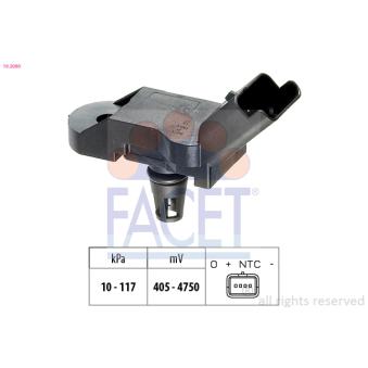 Capteur de pression barométrique, adaptation à l'altitude FACET 10.3080 pour CITROEN BERLINGO 1.6 - 109cv