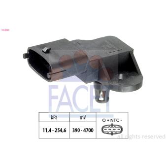 Capteur, pression de suralimentation FACET 10.3092 pour PORSCHE CAYENNE 4.8 Turbo - 540cv