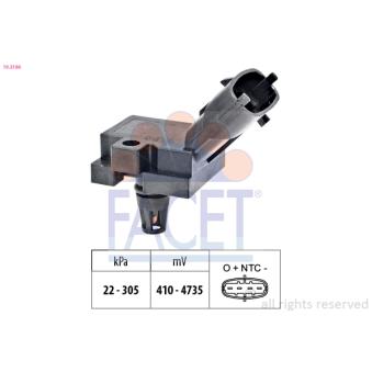 Capteur, pression de suralimentation FACET 10.3186 pour FIAT MAREA T5 - 230cv