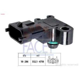 Capteur, pression de suralimentation FACET OEM 1238269