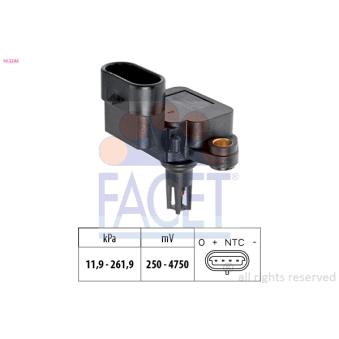 Capteur, pression de suralimentation FACET 10.3245