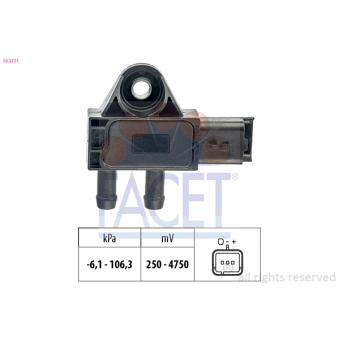 Capteur, pression des gaz échappement FACET 10.3271 pour FIAT ULYSSE 2.2 D Multijet - 170cv