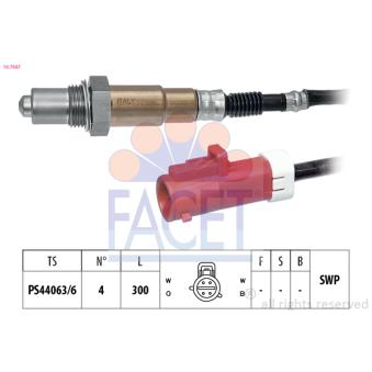 Sonde lambda FACET 10.7687 pour DAEWOO EVANDA 1.25 - 75cv