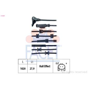 Capteur, vitesse de roue FACET OEM 51745715 Capteur, vitesse de roue FACET OEM 51745715