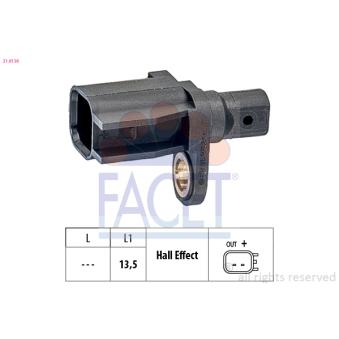Capteur, vitesse de roue FACET OEM 30793636