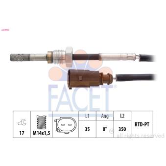 Capteur, température des gaz FACET OEM 03L906088E
