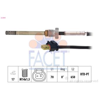 Capteur, température des gaz FACET OEM A0051532228