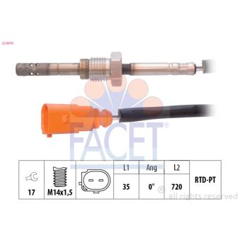 Capteur, température des gaz FACET OEM 03L906088HH