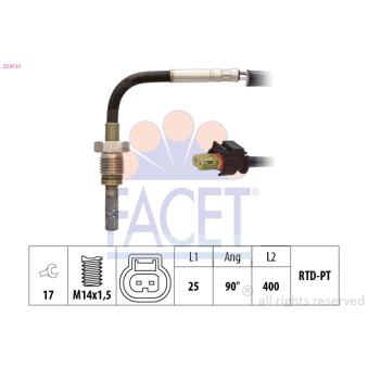 Capteur, température des gaz FACET OEM A0081533628