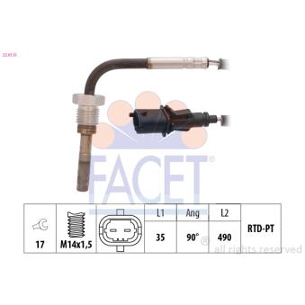 Capteur, température des gaz FACET OEM 55200036