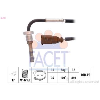 Capteur, température des gaz FACET OEM 03L906088EF