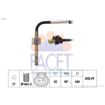 Capteur, température des gaz FACET OEM A0009050632