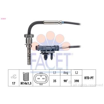 Capteur, température des gaz FACET OEM 31430937