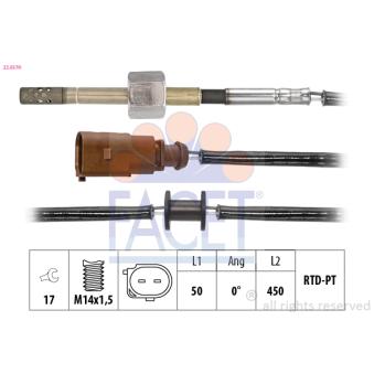 Capteur, température des gaz FACET OEM 03g906088e Capteur, température des gaz FACET OEM 03g906088e