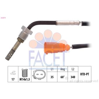 Capteur, température des gaz FACET OEM 03L906088F