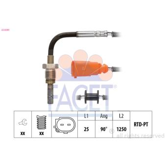 Capteur, température des gaz FACET OEM 03L906088G