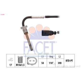 Capteur, température des gaz FACET OEM 4H0906088AA Capteur, température des gaz FACET OEM 4H0906088AA