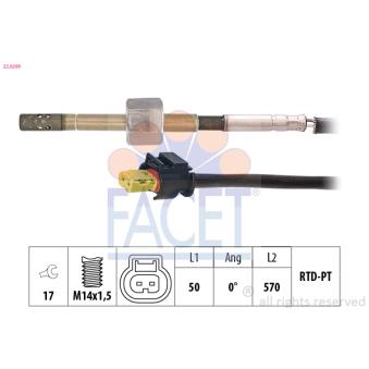 Capteur, température des gaz FACET OEM A0009053905