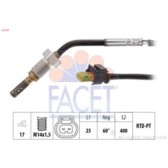 Capteur, température des gaz FACET OEM A0009051405 Capteur, température des gaz FACET OEM A0009051405