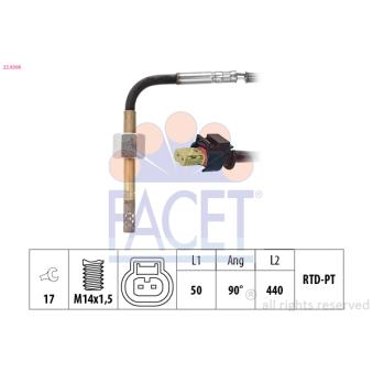 Capteur, température des gaz FACET OEM A0019052800