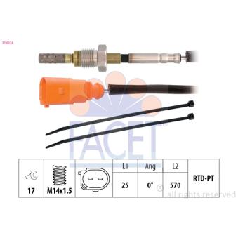 Capteur, température des gaz FACET OEM 03L906088CA Capteur, température des gaz FACET OEM 03L906088CA