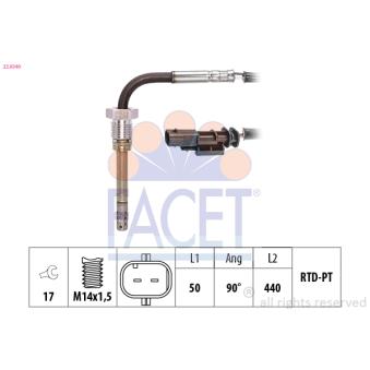 Capteur, température des gaz FACET OEM 55271714
