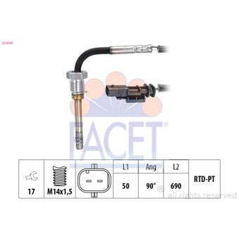 Capteur, température des gaz FACET OEM 55269086