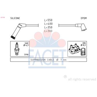 Kit de câbles d'allumage FACET OEM 134478