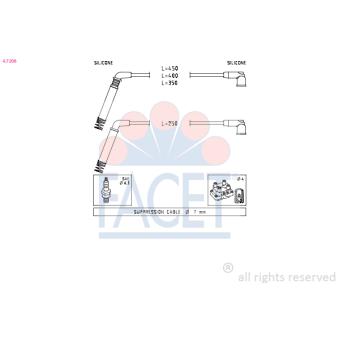 Kit de câbles d'allumage FACET OEM 1319061