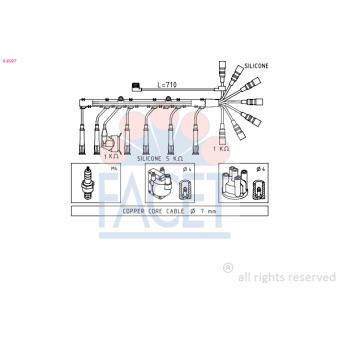 Kit de câbles d'allumage FACET OEM 12121726037