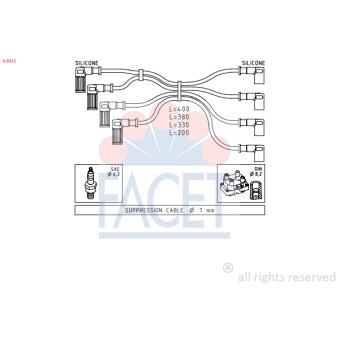 Kit de câbles d'allumage FACET [4.8615]