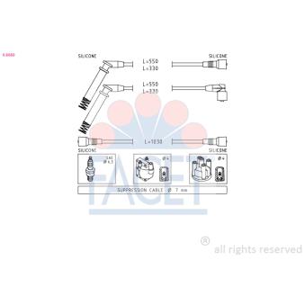 Kit de câbles d'allumage FACET OEM 1612560