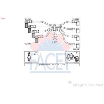 Kit de câbles d'allumage FACET OEM 7785350