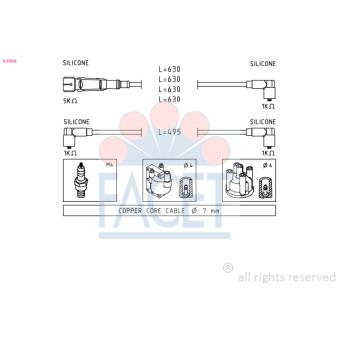 Kit de câbles d'allumage FACET OEM N10052904