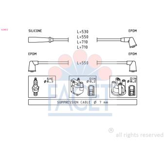 Kit de câbles d'allumage FACET OEM 3370051G10000