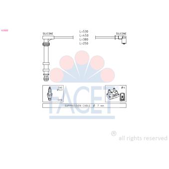 Kit de câbles d'allumage FACET [4.9503]