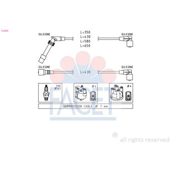 Kit de câbles d'allumage FACET OEM 90542968