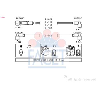 Kit de câbles d'allumage FACET OEM 032905430P