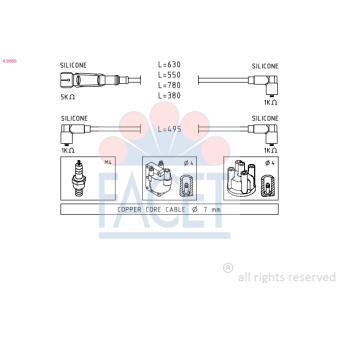 Kit de câbles d'allumage FACET OEM N10052904