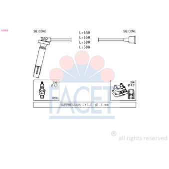 Kit de câbles d'allumage FACET 4.9819