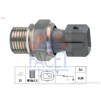 Indicateur de pression d'huile FACET 7.0116 pour PEUGEOT PARTNER 1.9 D - 68cv