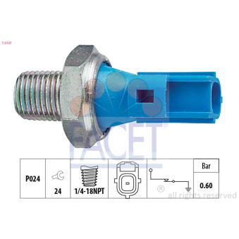 Indicateur de pression d'huile FACET OEM 1096320