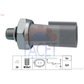 Indicateur de pression d'huile FACET 7.0197 pour FIAT 500X 2.0 TDI - 110cv