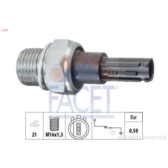 Indicateur de pression d'huile FACET 7.0203 pour CITROEN DS4 1.6 HDI 110 - 112cv