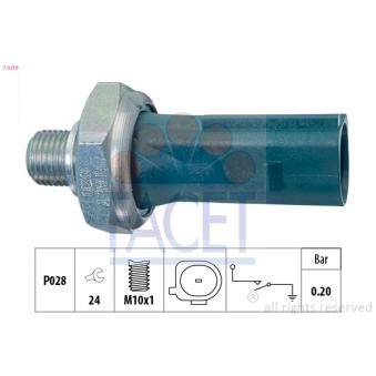 Indicateur de pression d'huile FACET 7.0219 pour VOLKSWAGEN GOLF 1.8 TSI 4motion - 180cv