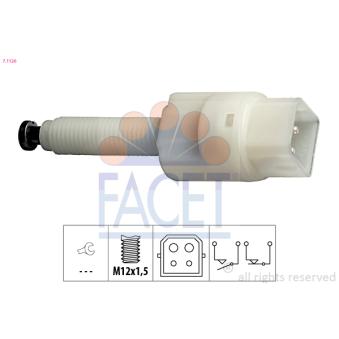 Interrupteur des feux de freins FACET 7.1126 pour MERCEDES-BENZ CLASSE E 1.9 TDI - 110cv